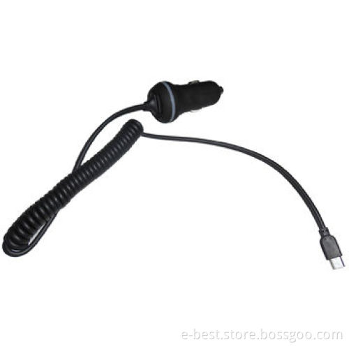 USB car charger with cable